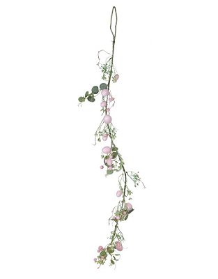 Galho Longo de Páscoa Ovos Flocados Rosa e Frutas 110cm - Fondant Ref 1070939 Cromus