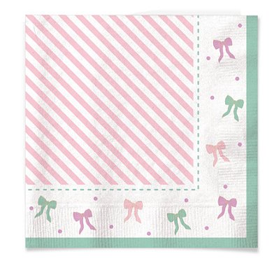 Guardanapo de Papel Decorado Páscoa Lacinhos Coloridos 33cm com 20Un - Ref 1096606 Cromus