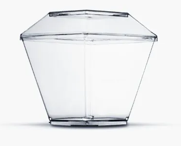 Copo Pic 151 Acrílico Quadrado com Tampa 7.6cm Transparente 150ML com 10 Unidades - Plastilania