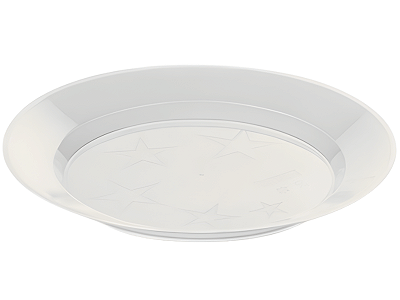 Prato Descartável Redondo Branco 18cm com 10 Unidades - Plastilania