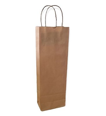 Sacola de Papel Econômica Kraft Garrafa 35x13x8 com 1 Unidade - Ref 14000388 Cromus