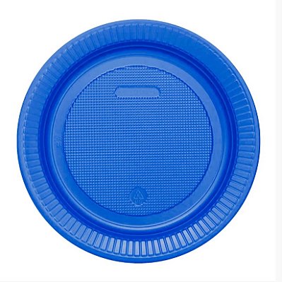 Prato Descartável de Plástico Azul Escuro 15cm com 10 Unidades - Bello