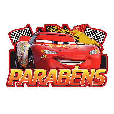 Painel Impresso Parabéns Carros 32x53cm - Ref 305036 Piffer