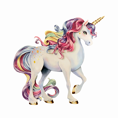 Painel Unicórnio Rainbow 40x40.5cm - Ref 118066 Piffer