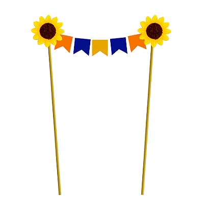 Topo de Bolo Varal Junino 24x12cm - Ref 204212 Piffer