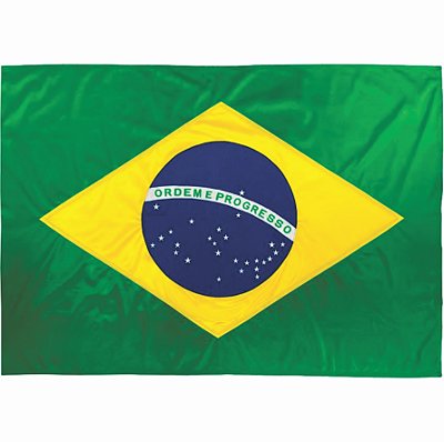 Bandeira Brasil Poliéster com Haste 90x140cm - Ref 679007 Piffer