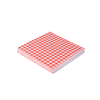 Guardanapo de Papel 25x25 Xadrez Vermelho e Branco 20Un - Silver Plastic