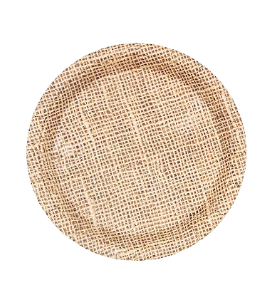 Prato de Papel Juta 18cm com 10Un - Silver