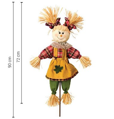 Enfeite Espantalha Junina 90cm - Silver