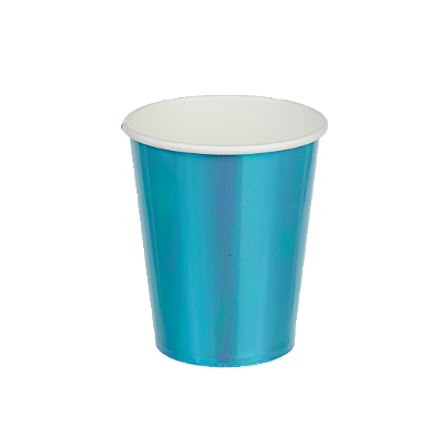Copo de Papel Furta-Cor Azul Bebe 270Ml com 10 Un - Silver