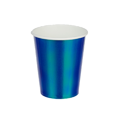 Copo de Papel Furta-Cor Azul Escuro 270Ml com 10 Un - Silver