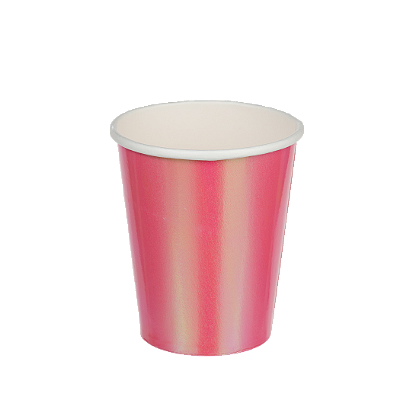 Copo de Papel Furta-Cor Rosa Claro 270Ml com 10 Un - Silver