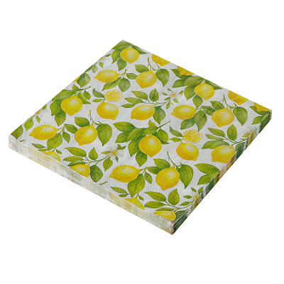 Guardanapo de Papel 32x32 Limões Sicilianos com 20Un - Silver Plastic