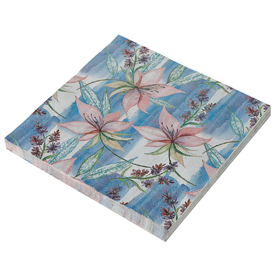 Guardanapo de Papel 33x33cm Floral Tropical com 20Un - Silver Plastic
