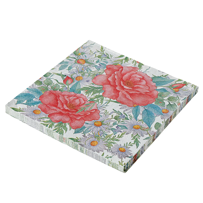 Guardanapo de Papel 33x33cm Rosas e Flores com 20Un - Silver Plastic