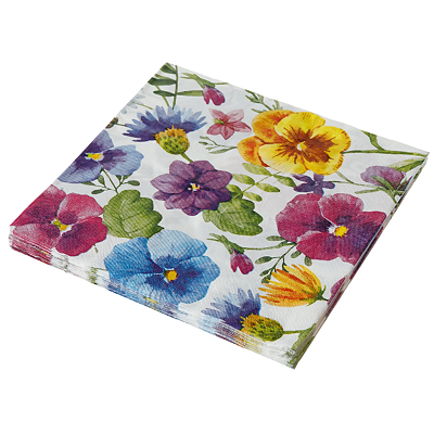 Guardanapo de Papel 33x33cm Estampado Flores Coloridas com 20Un - Silver Plastic
