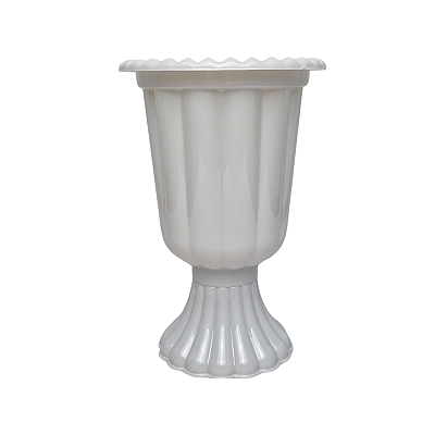 Vaso Grego de Plástico 750 ML Branco 19,5 x 13,5 cm - NC Toys