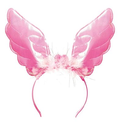 Tiara Asas Rosa - Acessórios Carnaval - Ref 29002136 Cromus