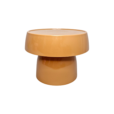 Boleira de Plástico Cogumelo Média Caramelo 15,5 x 13,5 cm - NC Toys