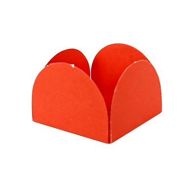 Porta Forminha Vermelho 4 Petálas 3.3x2.5x3.3cm com 50 Un - NC Toys