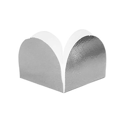 Porta Forminha Prata Metalizado Fora 3.3x2.5x3.3cm com 50 Un - NC Toys