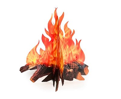 Enfeite de Mesa Fogueira 3D 30x29cm - NC toys