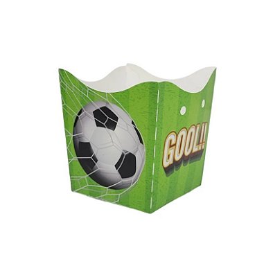 Cachepot de Papel Futebol 9x8x6cm com 10 Un - NC toys