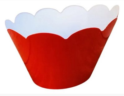 Saia de Cupcake Vermelho com 12 Unidades - NC Toys