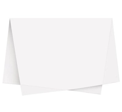 Papel de Seda Liso Branco 49x69cm com 3 Folhas - Ref 235001 Cromus
