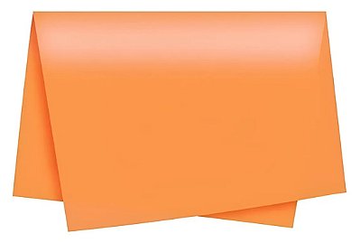 Papel de Seda Liso Laranja 49x69cm com 3 Folhas - Ref 12100209 Cromus