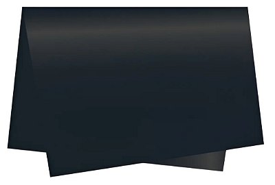 Papel de Seda Liso Preto 49x69cm com 3 Folhas - Ref 235010 Cromus
