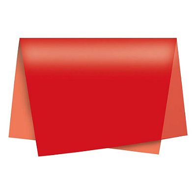 Papel de Seda Liso Vermelho 49x69cm com 3 Folhas - Ref 235002 Cromus