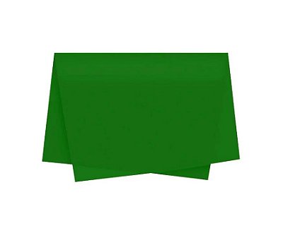 Papel de Seda Liso Verde Bandeira 49x69cm com 3 Folhas - Ref 600100033 Cromus