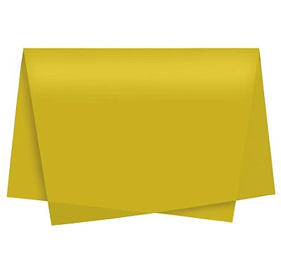 Papel de Seda Liso Ouro 49x69cm com 3 Folhas - Ref 600100032 Cromus