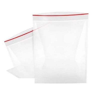 Saco Transparente Zip Lock 19.8x25.5cm com 100 Un - Cromus
