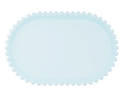 Bandeja Baixa Borda Perola Azul Claro 20X13CM - Produfest