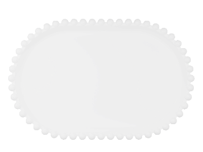 Bandeja Baixa Borda Perola Branco 20X13CM - Produfest