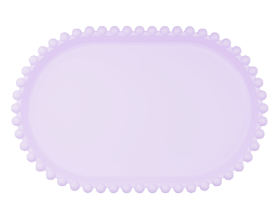 Bandeja Baixa Borda Perola Lilas Candy 20X13CM - Produfest