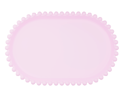 Bandeja Baixa Borda Perola Rosa Candy 20X13CM - Produfest