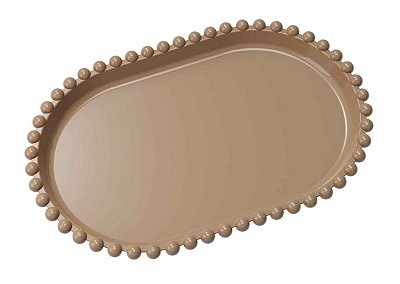 Bandeja Baixa Borda Perola Noz Moscada 20X13CM - Produfest