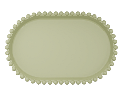 Bandeja Baixa Borda Perola Verde Menta 20X13CM - Produfest