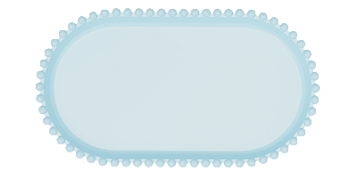 Bandeja Baixa Média Borda Perola Azul Claro Candy 25x14CM - Produfest