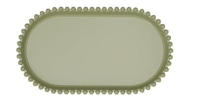 Bandeja Baixa Média Borda Perola Verde Menta 25x14CM - Produfest