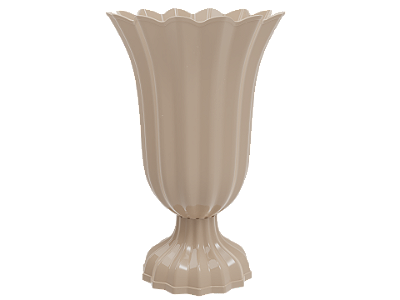 Vaso Plástico Bege 19x12cm - Produfest