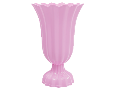Vaso Plástico Rosa Candy 19x12cm - Produfest