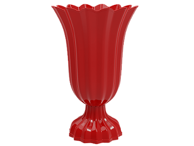 Vaso Plástico Vermelho 19x12cm - Produfest