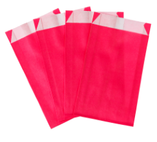 Saco de Papel Liso Pink 14x8cm com 50 Un - Silver