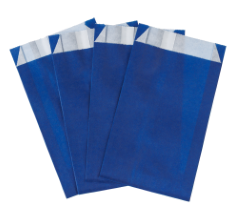Saco de Papel Liso Azul Escuro 14x8cm com 50 Un - Silver