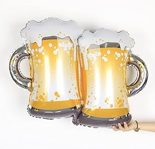Balão Metalizado Canecas de Chopp 57x92cm com 1 Unidade