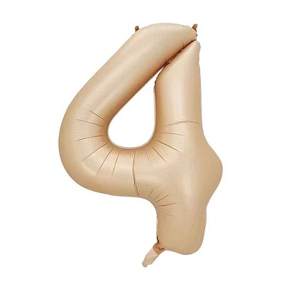 Balão Foil Metalizado Número 4 Caramelo 32 Polegadas NÃO FLUTUA